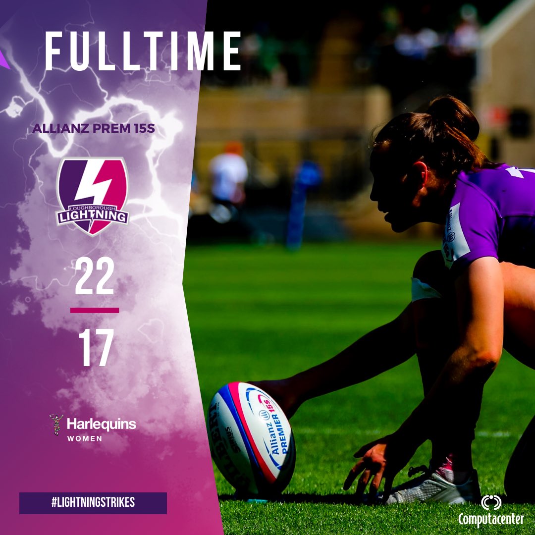 FT | 22-17

Amazing result here at <a href="/SaintsRugby/">Northampton Saints 😇</a> Franklin's Gardens for us! We showed resilience and determination today and it payed off. We are so grateful for all your support today⚡️💜 

Thank you <a href="/harlequinswomen/">Harlequins Women 🃏</a> for the game! It was a special day 💜

📸 @benlumleyphoto