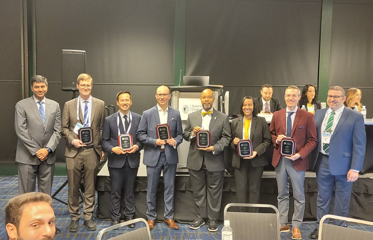 Amer. Urol. Assn. (@amerurological) on Twitter photo Congratulations to the 2022 Young Urologist of the Year Award Winners‼ #AUA22
Awardees: <a href="/drphil_urology/">Phillip Pierorazio</a>, <a href="/qdtrinh/">Quoc-Dien Trinh, MD, MBA</a>, <a href="/lee_c_zhao/">Lee Zhao</a>, Clint Cary, MD, <a href="/ptorenmd/">Paul Toren</a>, <a href="/DrKScotland/">Dr. Kymora (Kee-more-uh) Scotland MD PhD</a>, Kelvin Moses, MD, PHD; <a href="/kellystratton/">Kelly Stratton</a> & Matthew Christman, MD Congratulations to the 2022 Young Urologist of the Year Award Winners‼ #AUA22
Awardees: <a href="/drphil_urology/">Phillip Pierorazio</a>, <a href="/qdtrinh/">Quoc-Dien Trinh, MD, MBA</a>, <a href="/lee_c_zhao/">Lee Zhao</a>, Clint Cary, MD, <a href="/ptorenmd/">Paul Toren</a>, <a href="/DrKScotland/">Dr. Kymora (Kee-more-uh) Scotland MD PhD</a>, Kelvin Moses, MD, PHD; <a href="/kellystratton/">Kelly Stratton</a> & Matthew Christman, MD