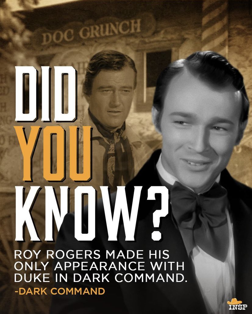 TheDukeFans's tweet photo. There are legends.… and then there are LEGENDS!
Catch this legendary duo in Dark Command, tonight at 10:30p ET on @insp_tv. as part of The Duke Days of May.
#JohnWayne #RoyRogers #DukeDays #TheDukeDaysOfMay #INSP https://t.co/I3ioUAfrFi