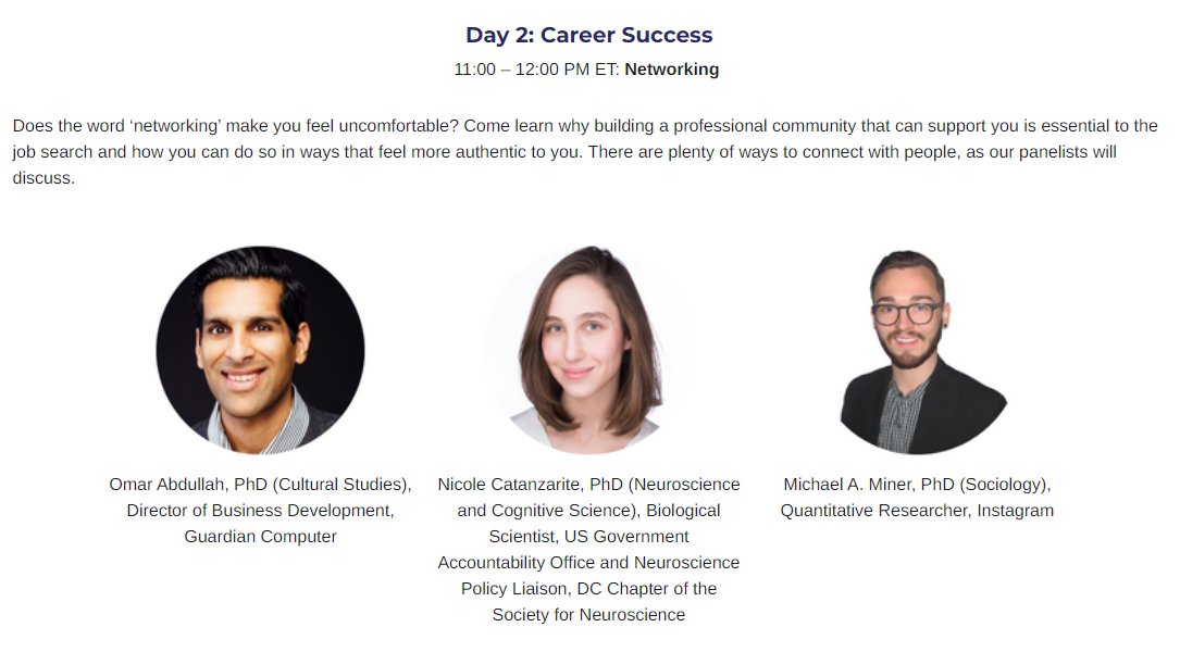 BeyondProf's tweet photo. Day 2 of our annual online career conference has started! We're currently talking with 3 awesome PhDs about networking &amp; community building in ways that feel authentic and genuine.

#beyondprof #altac #AcademicTwitter https://t.co/W7RsCMJFKX