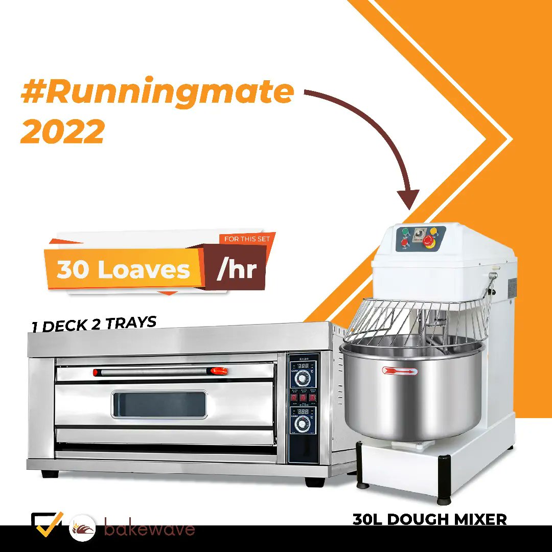 BakewaveLtd's tweet photo. We bring to you our running mates for this year, the best combo for your bakery. In these packages these deck ovens pair up well with their various dough mixers to give you maximum production at affordable rates. Isn't that amazing?😃😃

#bakewaveKE #runningmate #kenyanbaker https://t.co/CGBvCK0TDf