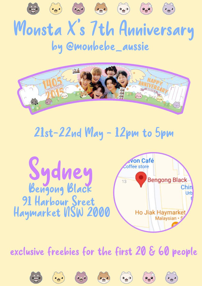 monbebe_aussie's tweet photo. Aussie Monbebe! Our dates and venues have been confirmed for our anniversary event!!! Please see below for each states dates and venues. Can't wait to see you all there next weekend 💟
#LuckytoLuvMX7 @OfficialMonstaX @kpopteaeventsau @australia_kpop https://t.co/Kzk6DxVExi