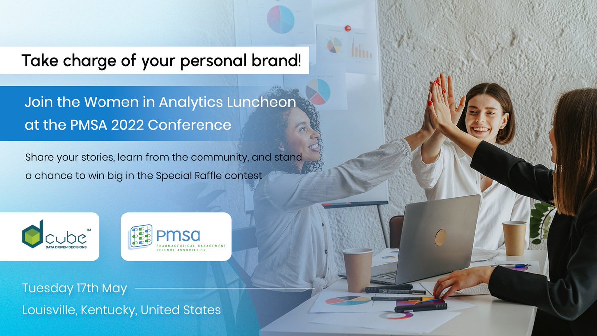 DCubeAnalytics's tweet photo. Why is personal branding important?

Join the Women in Analytics luncheon this May at the PMSA 2022 Conference as they share their insights on personal branding and be a part of the raffle.

#PMSAConference #PMSA2022 #PMSA_2022_WomenInAnalytics #Lifesciences #DCubeAnalytics https://t.co/nQandaVloy