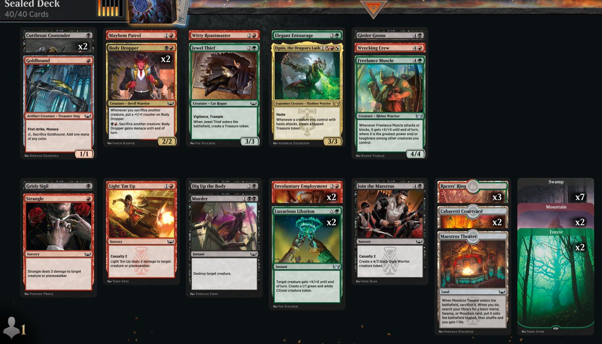 janelastur's tweet photo. Nice 7-2 RGB deck for Magic Arena Open and advance to day 2. Involuntary Employment is the MVP !! @gatheringp_mtg https://t.co/JySj08hHGS