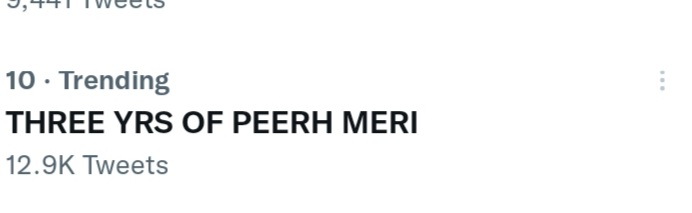 TejaRajeswari's tweet photo. Woww congratulations guys We are trending 
THREE YRS OF PEERH MERI
 #PearlVPuri https://t.co/q56a6HM3lV