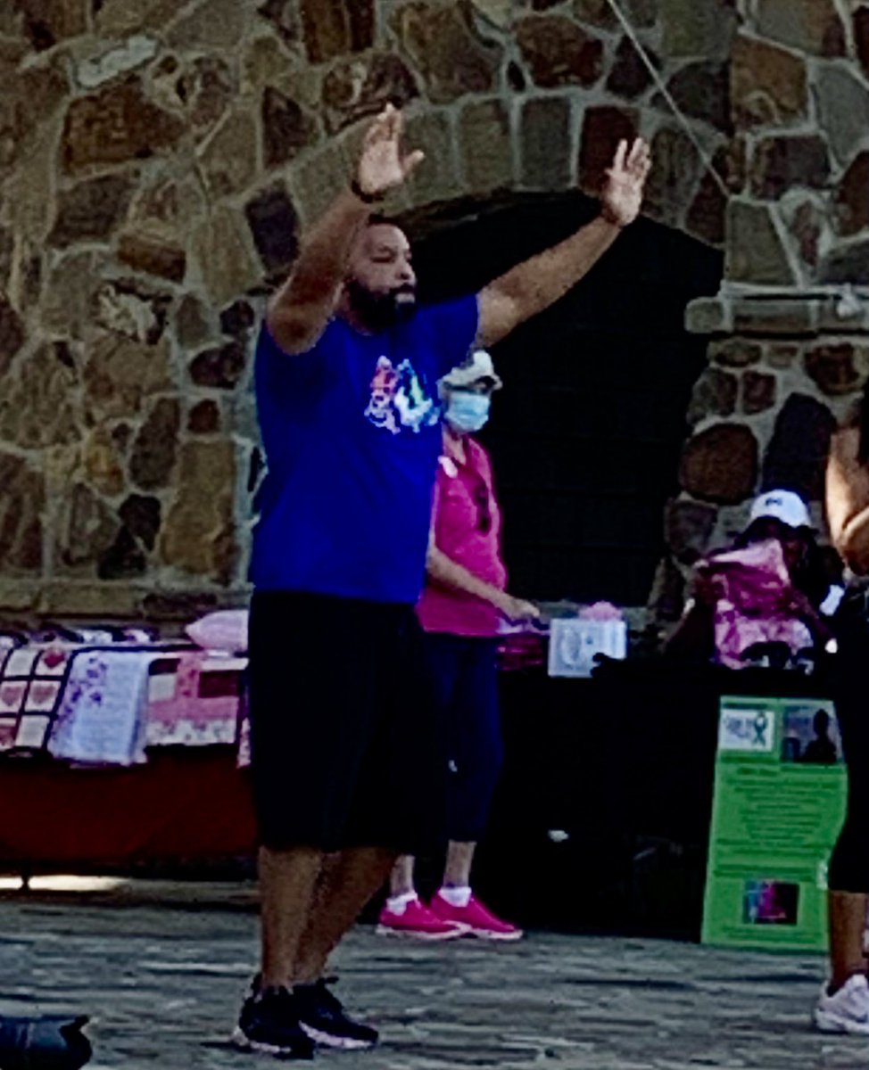 kwindisch98's tweet photo. So happy to see my friends today at the @FallbrookChurch All Cancer 5K. Thank you @terrence_che for warming up the walkers. @MDAndersonNews is proud to sponsor this energetic and inspiring event!  #EndCancer https://t.co/DsKTGYETdU