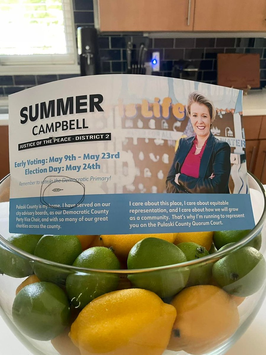 VoteSummerAR's tweet photo. Some people know this and some don’t. But that little print that I circled is a “union bug." It was very important to me to print with a union. I support union printers and union jobs! Thank you, Horton Brothers printing for taking good care of my campaign material! #VoteSummer https://t.co/5ai4pgripR