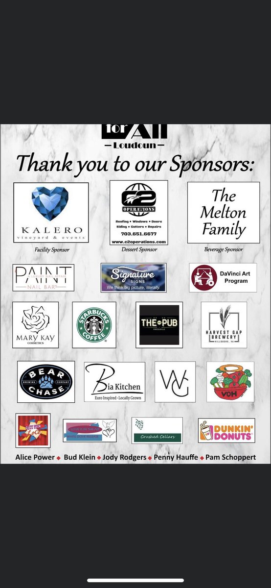 Today is the day!!! Thank you to our sponsors. “FUN”Raiser tickets available at: artsforallloudoun.org