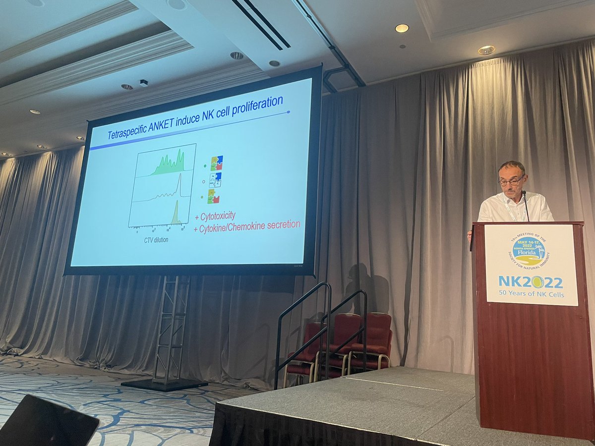 lab_rezvani's tweet photo. Outstanding presentation by @EricVivier1 on tri- and tetra-specific NK cells (ANKET) @SNI_NKMeeting #nk2022. Congratulations on the exciting data! #nkcellengager #nk https://t.co/PyKcxHHkql