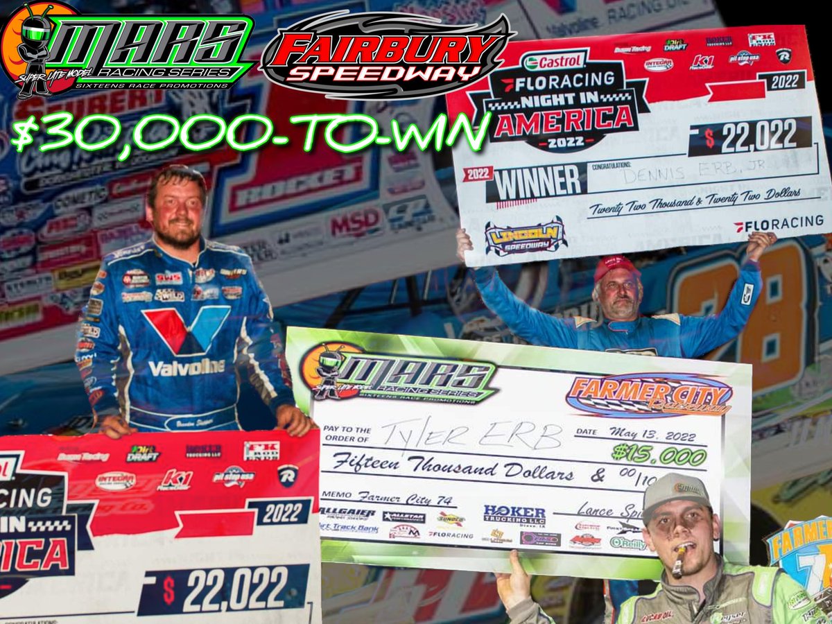 MARSDirtRacing's tweet photo. #IllinoisSpeedweek concludes tonight at @FALS_NATION for the $30,000-to-win @MarsLateModel Series #SpringShootout. You can catch all the action on @FloRacing 👽 https://t.co/cXhzyknLDH