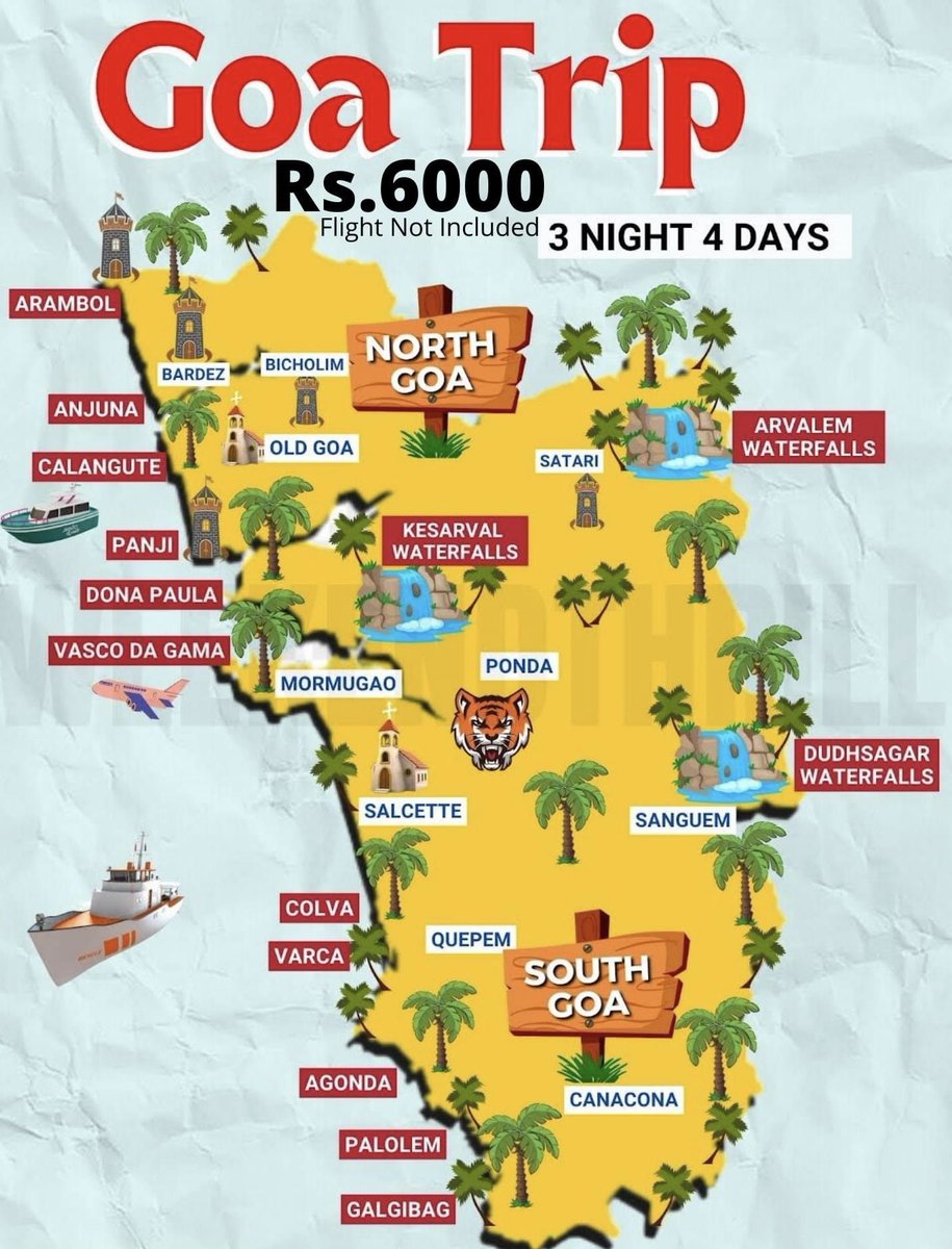 explorer_vicky's tweet photo. Goa in a snapshot with all key attractions. Which ones are in your list for next time ??
#goa #southgoa #northgoa #panjim #russia https://t.co/ruHNBFeBTF