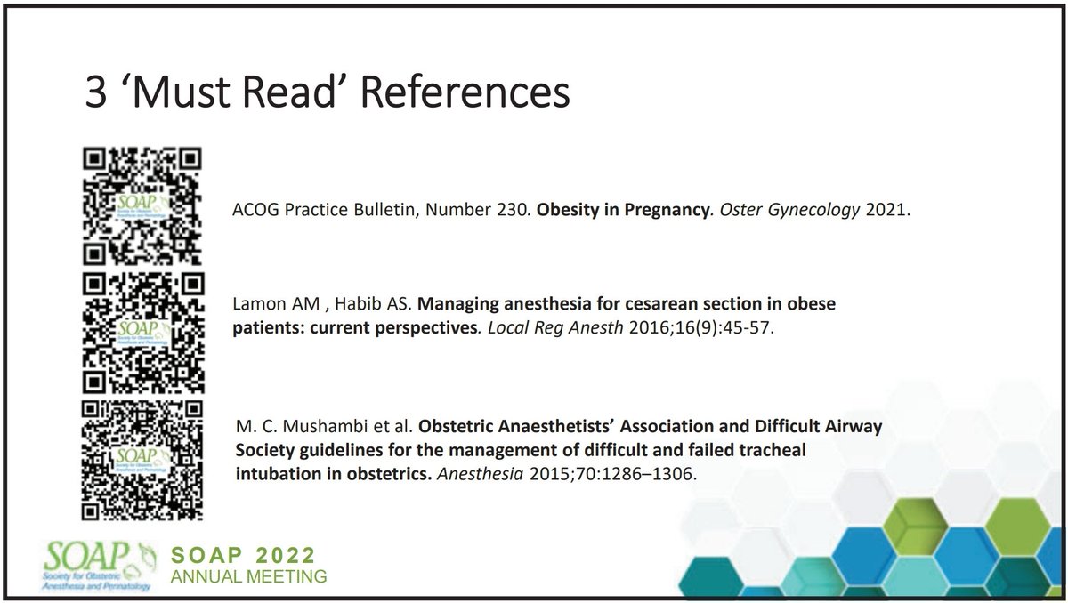 mcris1974's tweet photo. Maternal obesity "must reads" #OBAnes #SOAPAM2022 https://t.co/kx7o21tQxe