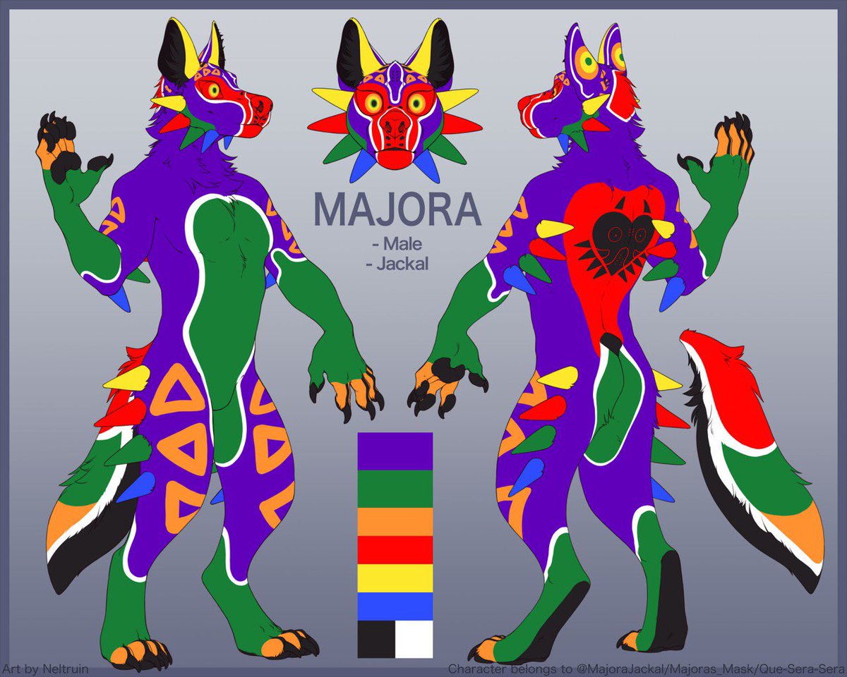 MajoraJackal's tweet photo. Reference vs Reality~

Still need to get partial/fullsuit pics of v2.

🖌@neltruin ✂️@quescostumes https://t.co/ZaXL2i89uW