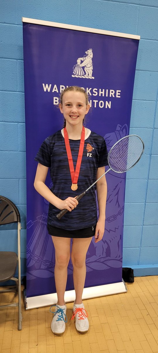 BadmintonImogen's tweet photo. Wahoo bronze 🥉 in girls singles at the U13 Warwickshire tournament. Just missed out on a place in the finals in girls doubles too. Such a great day #FFOP @BadmintonEnglnd @the_nwbp @racheldrew81 @FZFORZAUK @LaurenE_Smith https://t.co/biQEmynopy