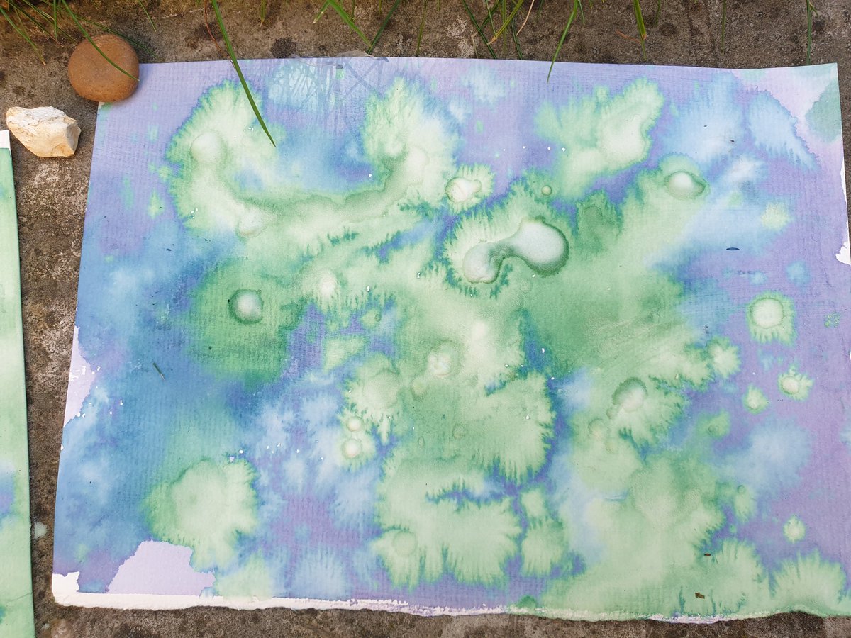 stmaryseco's tweet photo. Children's artwork using naturalnpaints today @Southwarkcathed for #MessyScience the #ecochurch way. @SouthwarkCofE https://t.co/GytmvmVdQa