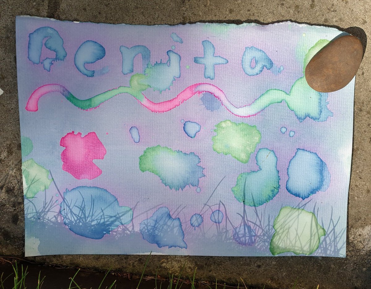 stmaryseco's tweet photo. Children's artwork using naturalnpaints today @Southwarkcathed for #MessyScience the #ecochurch way. @SouthwarkCofE https://t.co/GytmvmVdQa