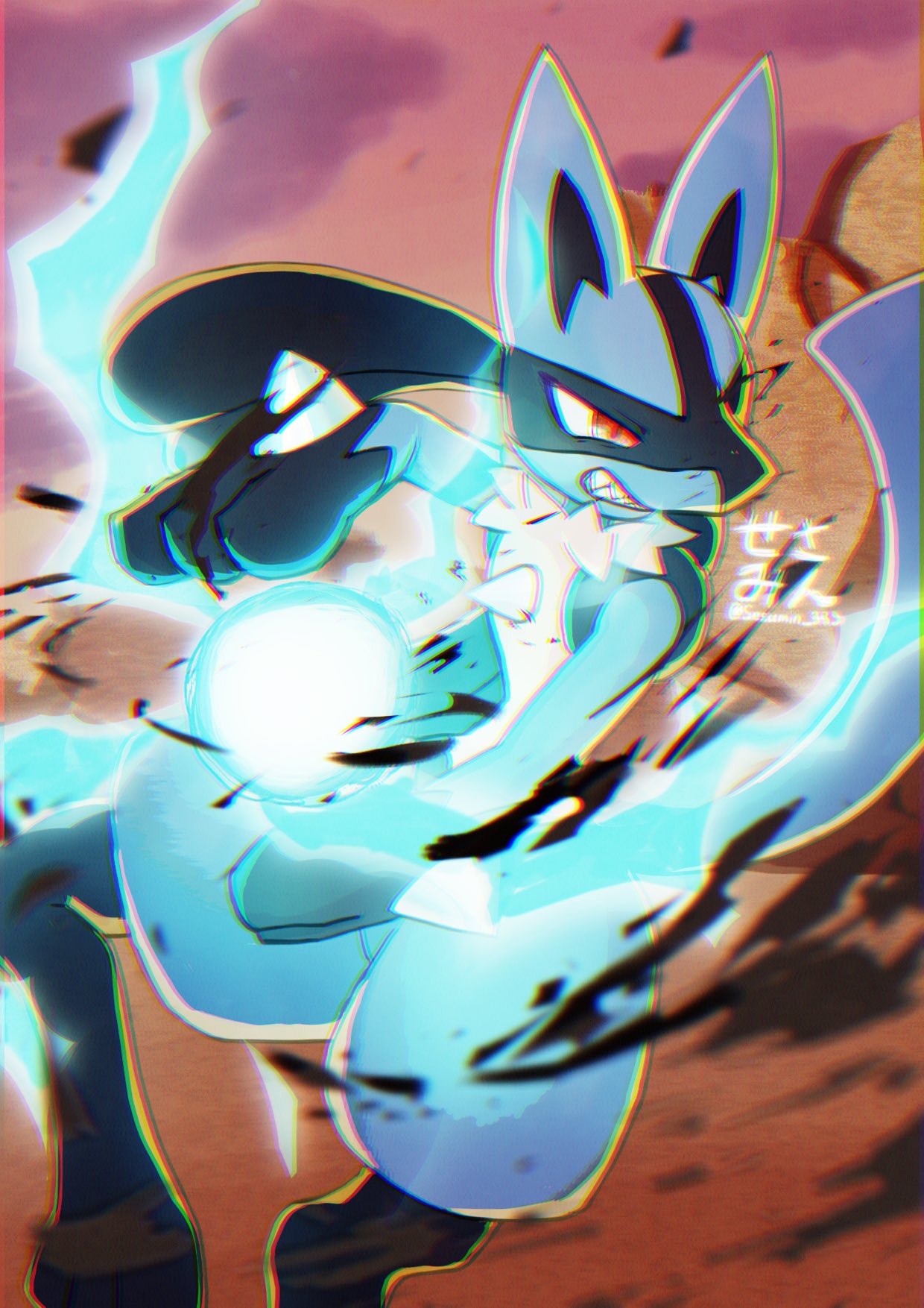 توییتر せさみん در توییتر かっこいいルカリオを描きたかった絵 ルカリオ Lucario Pokemon T Co Gb9rvjmhaz