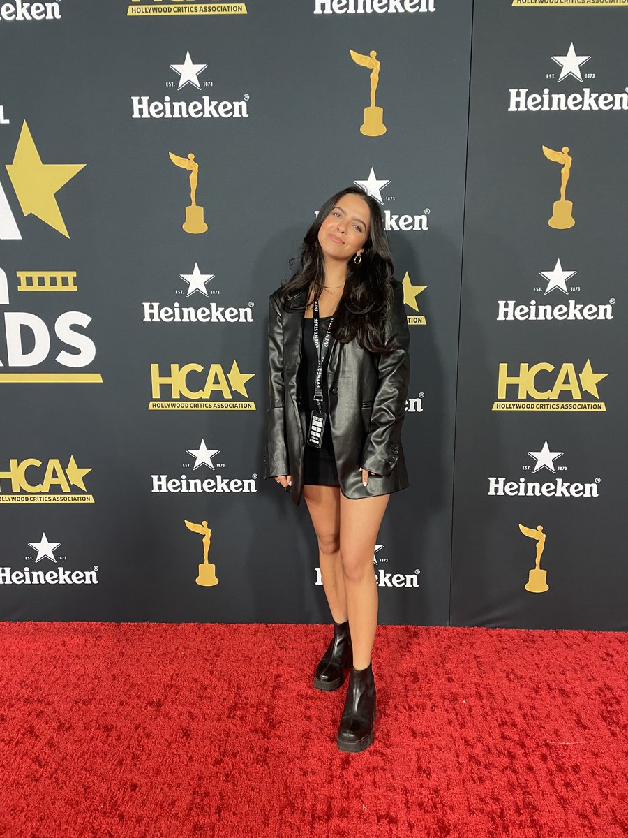 IUMediaSchool's tweet photo. You'll never forget your first red carpet. Semester in Los Angeles student @lilashanker shares her experience working the VIP check-in at the Hollywood Critics Association Awards: https://t.co/PCiQnXclv7. https://t.co/wcUp5PaNLG