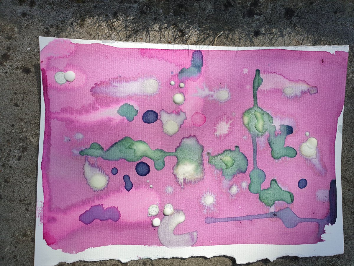 stmaryseco's tweet photo. Children's artwork using naturalnpaints today @Southwarkcathed for #MessyScience the #ecochurch way. @SouthwarkCofE https://t.co/GytmvmVdQa
