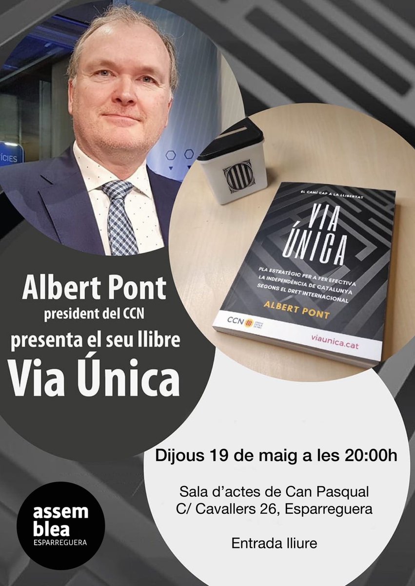 No us ho perdeu! L’Albert Pont serà a Esparreguera explicant com aconseguirem la independència:
