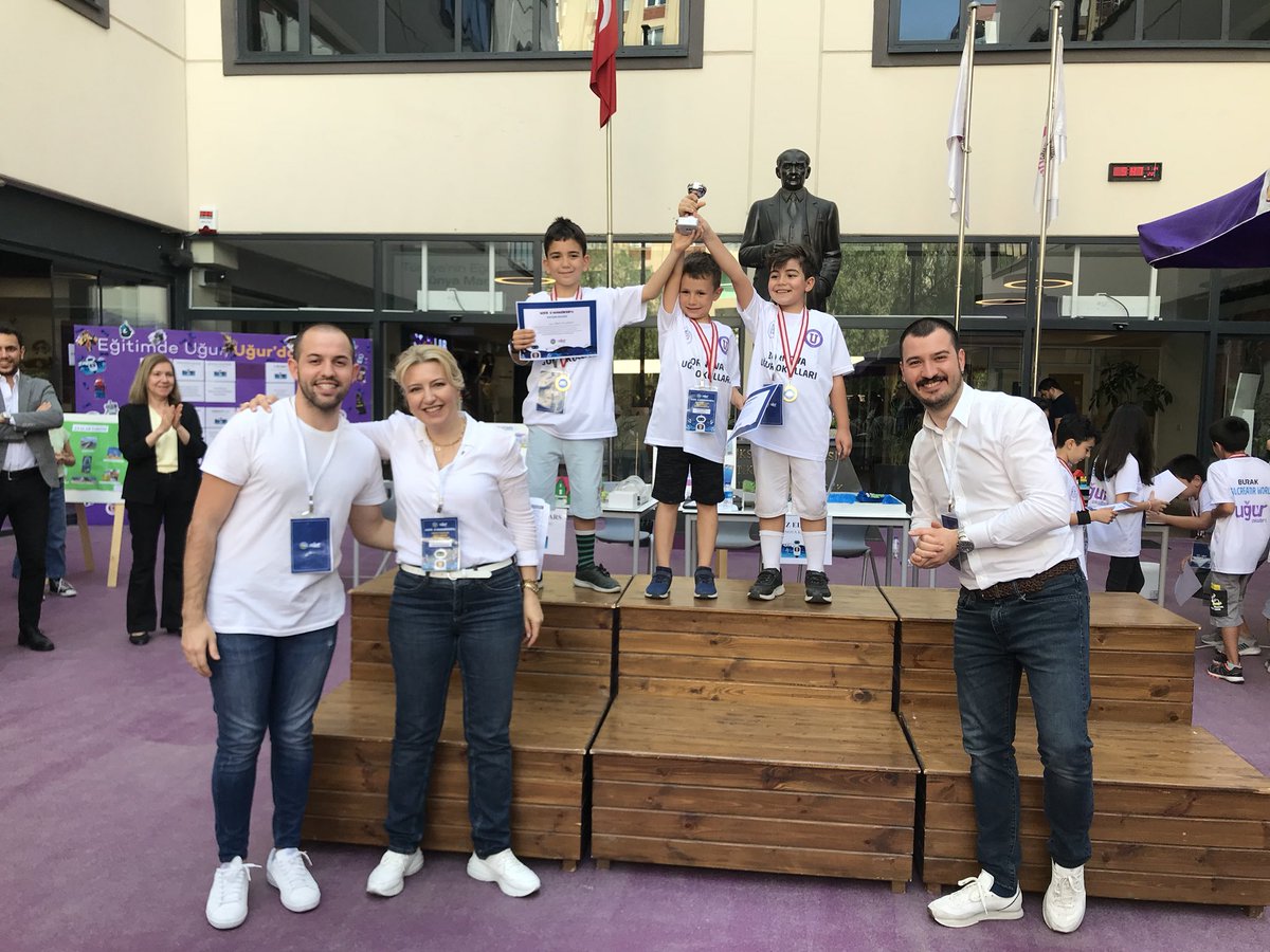 UOBornova's tweet photo. Veee KID’S U-MAKER FEST Ege Bölgesi kazananları belli oldu🏆🏆
Takımlarımız ödüllerini aldı. Öğrencilerimizi tebrik ederiz💐💐💐
#umaker #umakerkids #umakerfest #uğurluolmak
@UOBayrakli 
@BalikesirUgur 
@UOGuzelbahce 
@narliderekampus 
@denizliugur 
@karsiyaka_uo https://t.co/Q28NvJd159