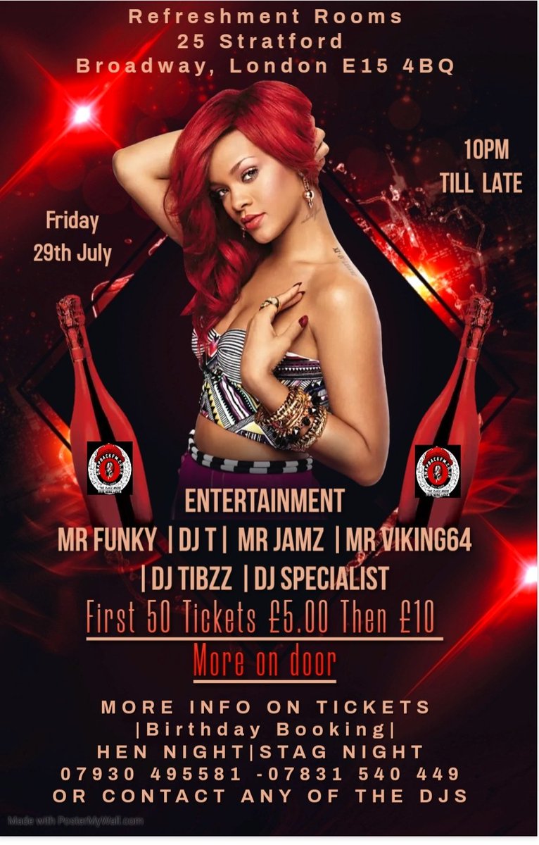 Afternoon all £10 tickets are now available for keeping it simple Friday 29th July contact 079304 95581