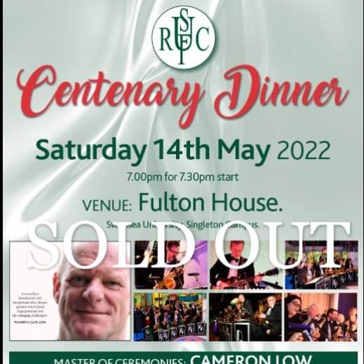 Should have been sitting down this evening to our long awaited centenary celebration.
What a pandemic could only delay the greed of our ‘venue of choice’ managed to force us to cancel.
I would like to take this opportunity to thank the 350 supporters who purchased tickets