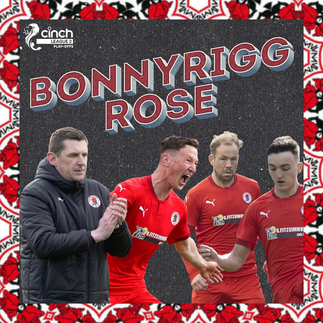 🆙 Congratulations to Bonnyrigg Rose, <a href="/cinchuk/">cinch</a> League 2 playoff winners!

Welcome to the <a href="/spfl/">SPFL</a>.

#cinchl2 | <a href="/BonnyriggRose/">Bonnyrigg Rose</a>