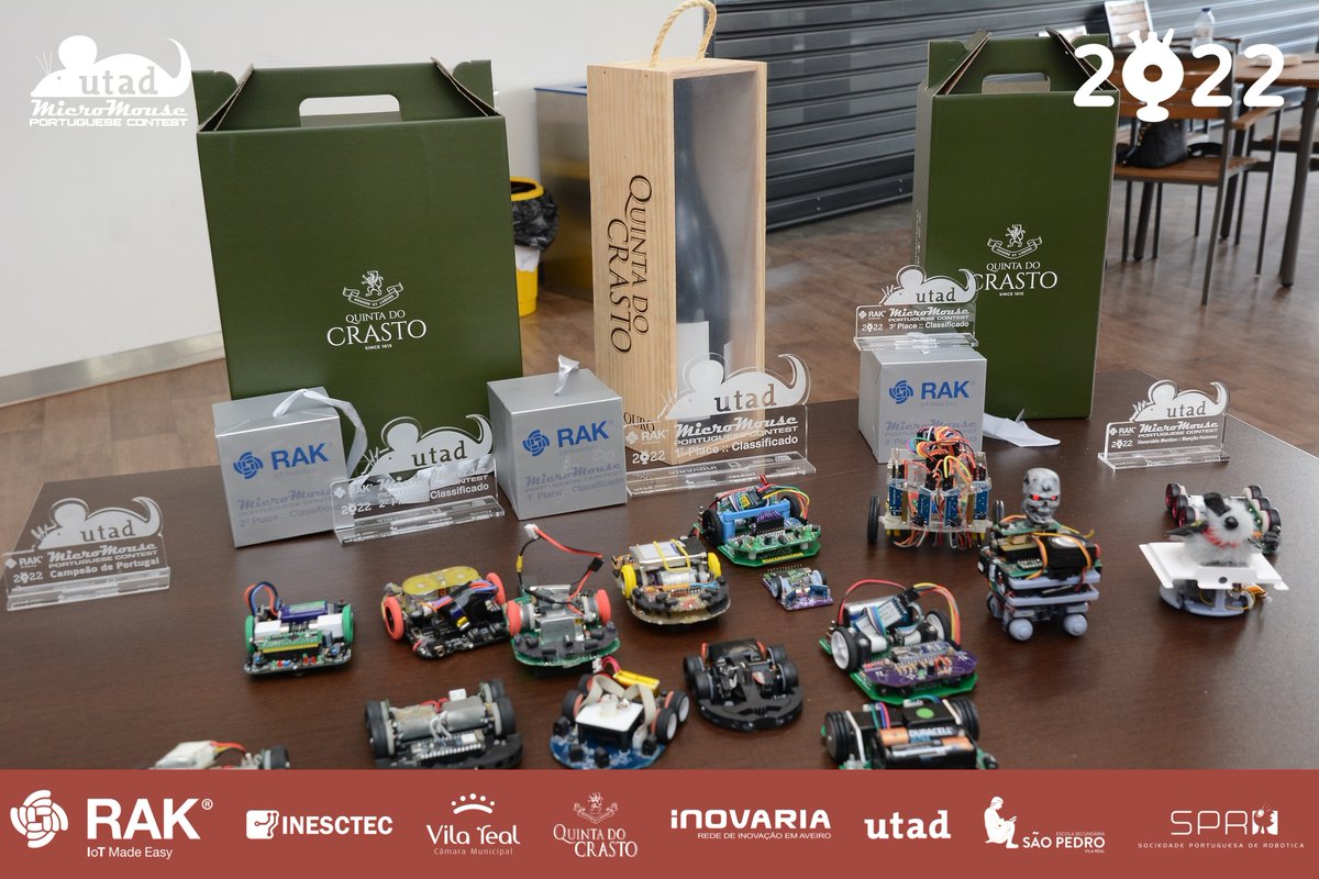 RAKwireless's tweet image. Here&apos;s another roundup from the @Micromouse9 Portuguese Event. The future of IoT and robotics were definitely on display all event long.👏🏻 To the winners, hope you enjoy your RAK prizes! 😉 @avalenteUTAD 

#MPC2022 #MicromousePortugueseContest #roboticschallenge2022