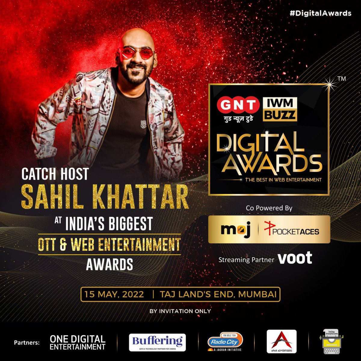 Catch host @issahilkhattar at India’s biggest ott and web entertainment award Follow us on @iwmbuzz @mojappofficial @PocketAcesHQ @justvoot