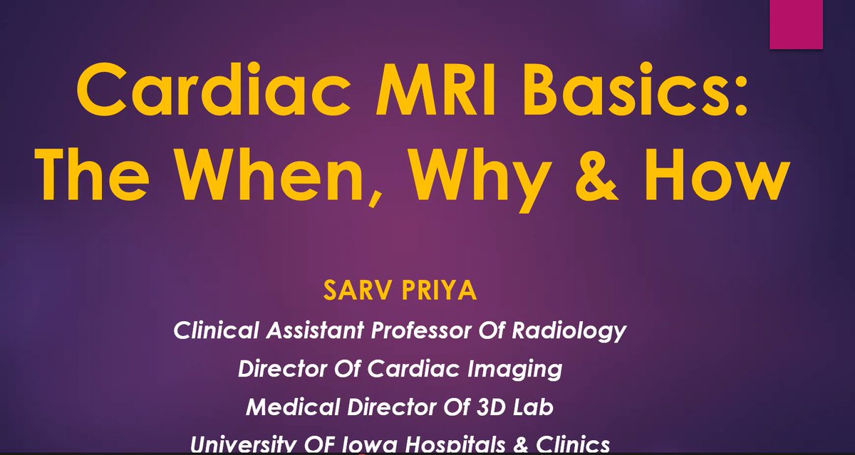 Iowa Chapter of the American College of Cardiology (@iowaacc) on Twitter photo Happening now! CMR Basics
<a href="/sarvpriya1985/">sarvpriya</a>
#ACCEarlyCareer #IowaACCLectures
<a href="/ACCinTouch/">American College of Cardiology</a>
<a href="/SCMRorg/">Society for Cardiovascular Magnetic Resonance</a>
<a href="/Heart_SCCT/">Heart_SCCT</a> Happening now! CMR Basics
<a href="/sarvpriya1985/">sarvpriya</a>
#ACCEarlyCareer #IowaACCLectures
<a href="/ACCinTouch/">American College of Cardiology</a>
<a href="/SCMRorg/">Society for Cardiovascular Magnetic Resonance</a>
<a href="/Heart_SCCT/">Heart_SCCT</a>