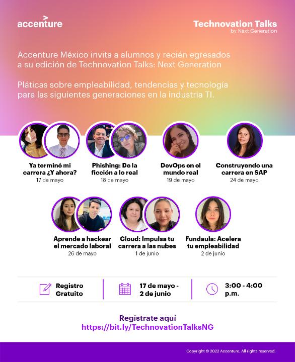 RagBizRecruiter's tweet image. Accelerate your employability in the IT industry with @Accenture_MX in their #TechnovationTalks.

Acelera tu empleabilidad en la industria de TI con @Accenture_MX en sus #TechnovationTalks.
 
Inscríbete de forma GRATUITA: bit.ly/TechnovationTa…
¡Te esperamos!