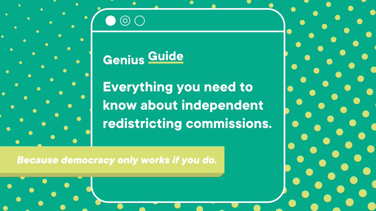 civicgenius's tweet photo. Our Genius Guide explains what an independent redistricting commission is, how it works, why it matters, and how you can be involved. 

To learn more, visit https://t.co/S71vU0J6cX.

#geniusguide #redistricting #civics https://t.co/hgj2QbIFgz