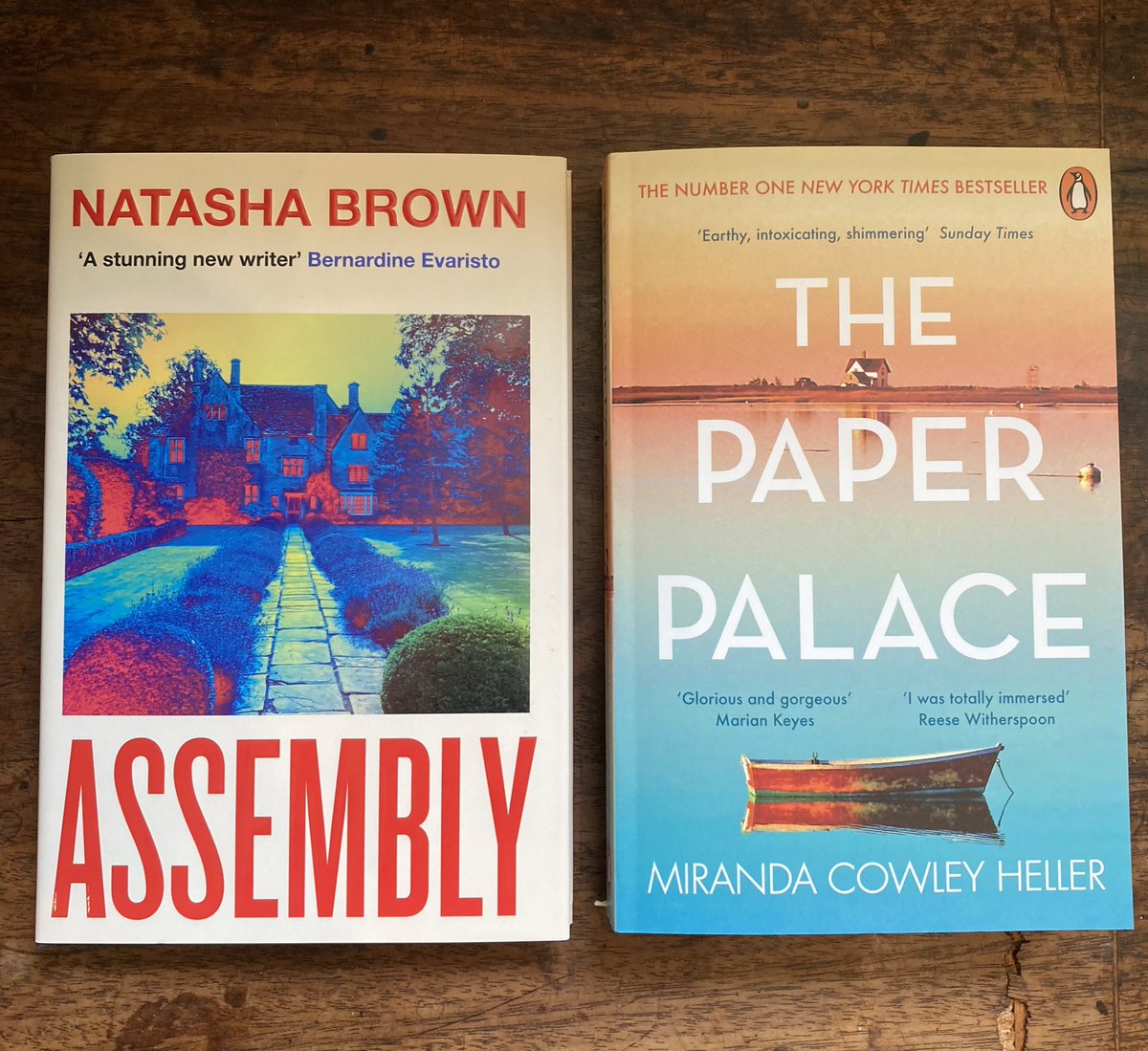 Delighted to have picked up these two beauties in @maxminervas yesterday. I even bumped into lovely Natasha Brown in the shop and she signed and dedicated my copy of #Assembly 💜. Which to start first?