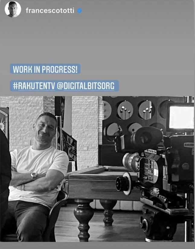 AlBurgio's tweet photo. BTS with @DigitalBitsOrg Global Ambassador @Totti for upcoming docuseries by Vice Studios and RakutenTV #DigitalBits #blockchain https://t.co/Jco0nZw8Qe