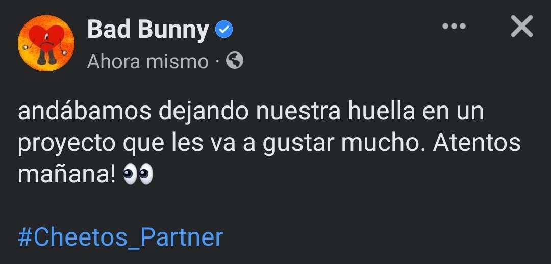 Bad Bunny vía Facebook. 👀