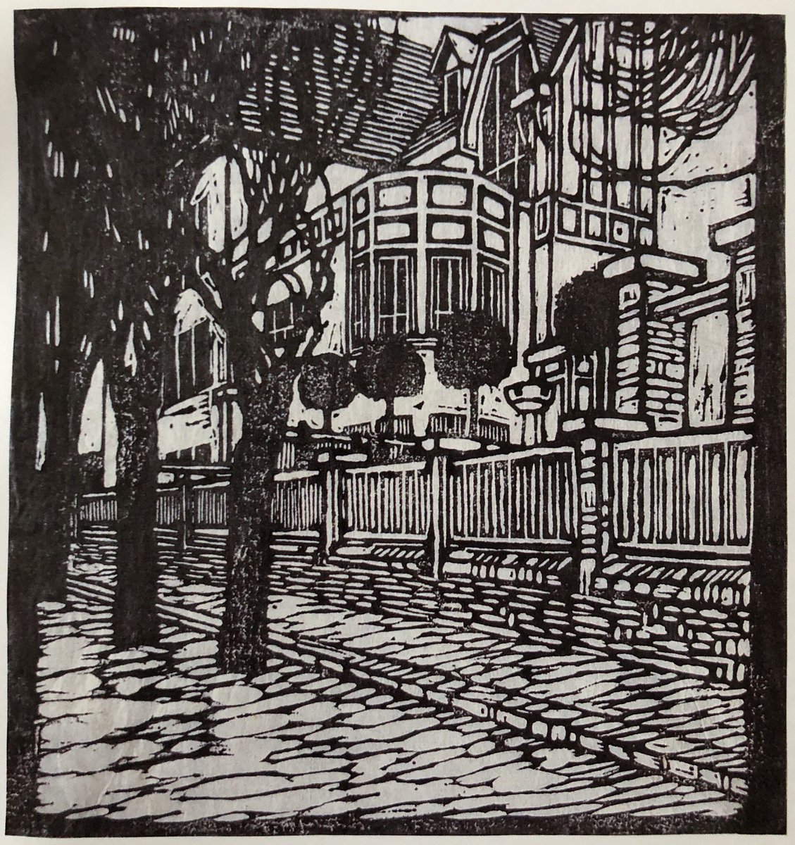 Carl Moll (1861-1945), « Villa Kolo Mauser », circa 1903, gravure sur bois 