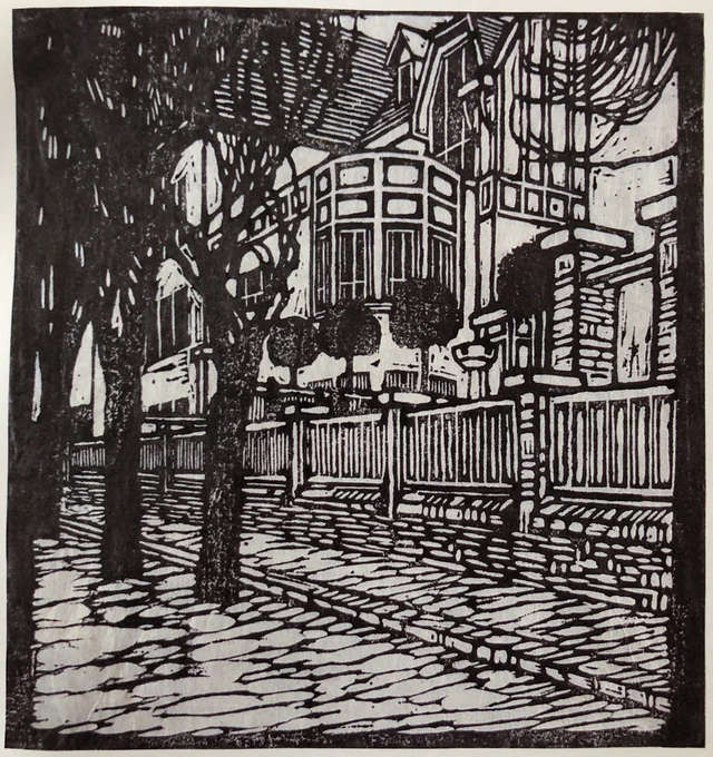 Carl Moll (1861-1945), « Villa Kolo Mauser », circa 1903, gravure sur bois 