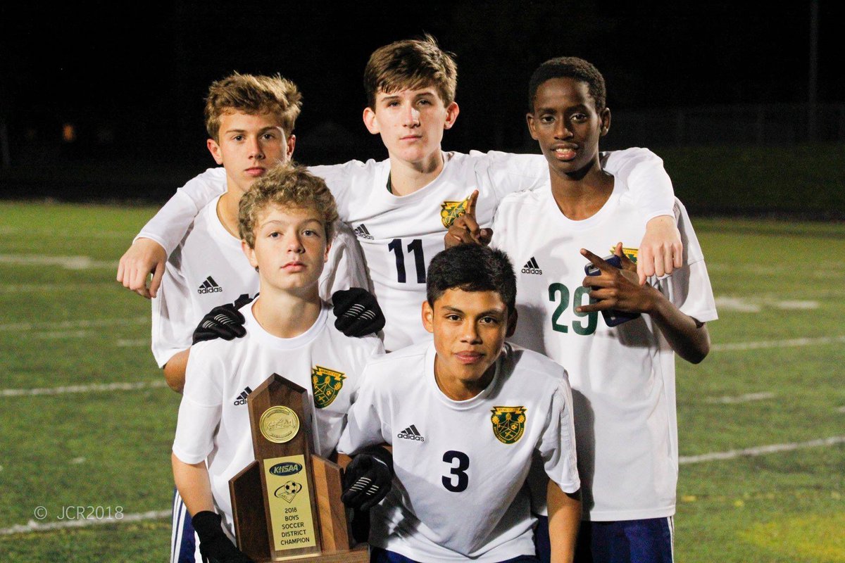 BSHSBSoccer's tweet photo. 🔰⚽️ Flashback- Look at these young men! The Seniors we’re honoring on Monday were Freshmen on Varsity Team that won Districts, 2018. I believe they all got serious time during that game, too! 🤩 https://t.co/BDbc0ATFYu