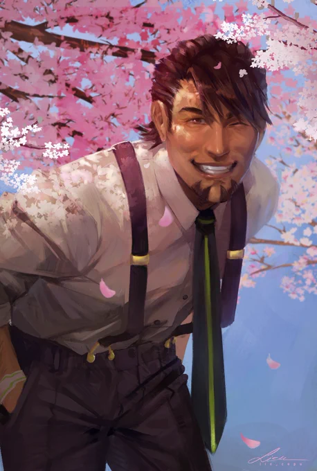 Under the sakura tree 🌸🐯
#tigerandbunny #タイガーバニー 