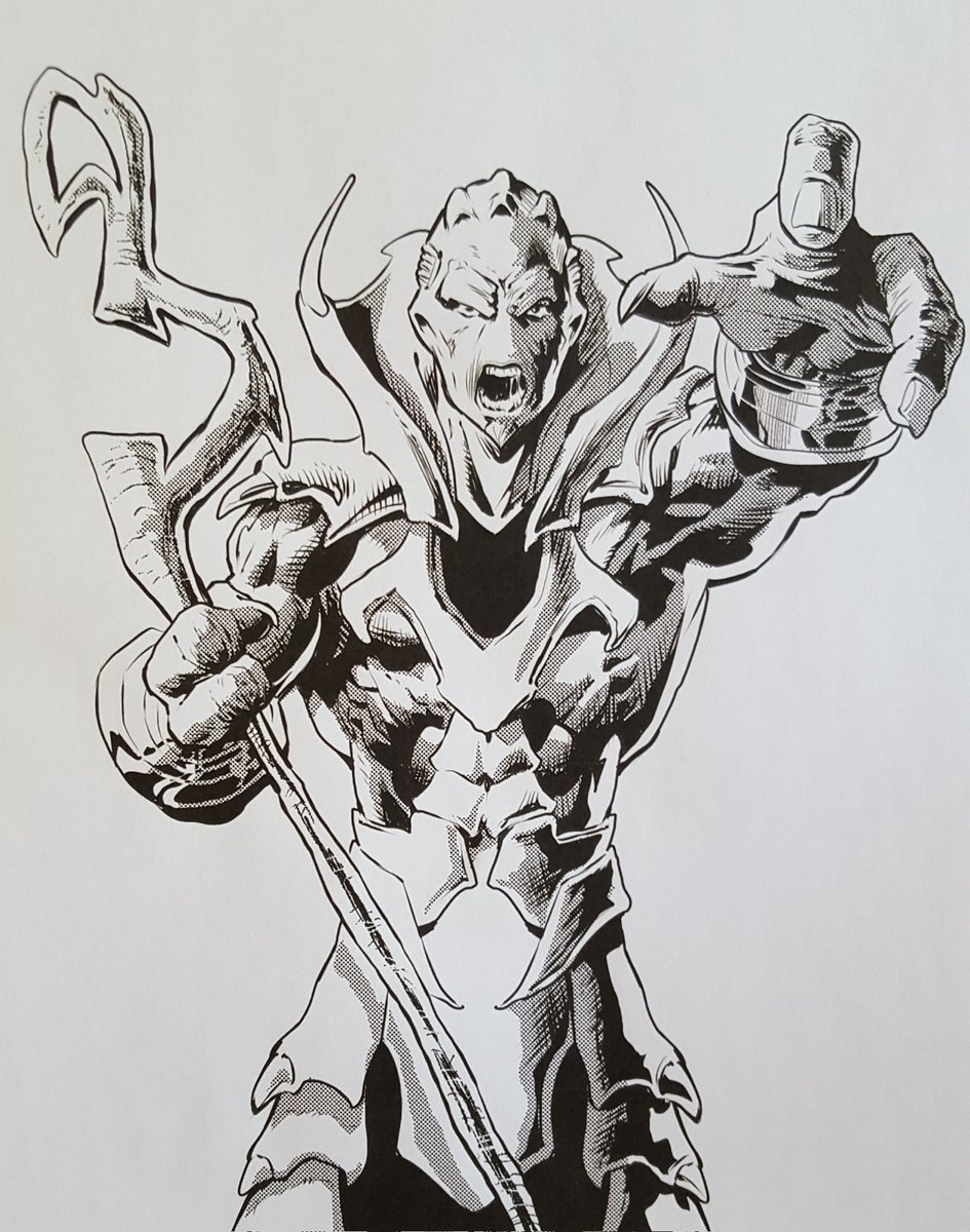 tomfilsinger's tweet photo. The black and white card art by @RealBankster is so great I want to give a sneak preview of one of the new characters coming in #COTG ORIGINS 2138. More later! 💥 https://t.co/TUtVuqEykB
