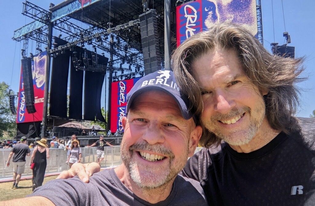 RealTerriNunn's tweet photo. Hello @cruelworldfest.  We can’t wait to see you!  Look at these two handsome devils.  BERLIN takes the stage at 7 PM.  #daviddiamond #johncrawford #berlinofficialband #cruelworldfest https://t.co/SAm0VrUMvX