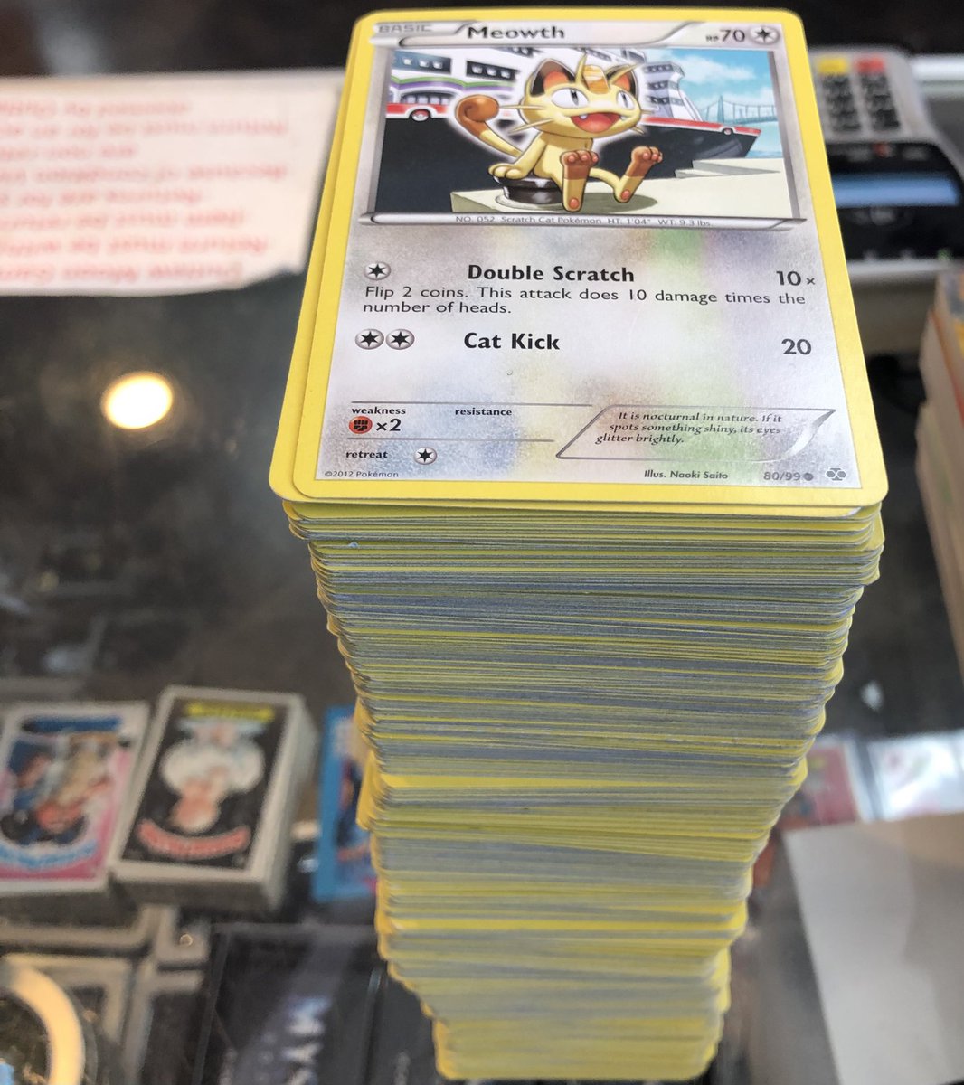 OutlawMoonGames's tweet photo. We sent this tower of Pokémon cards to The Sidekick Store to sell today! Get ‘em until Sidekick closes at 7pm! https://t.co/5WlFQ6RHuK