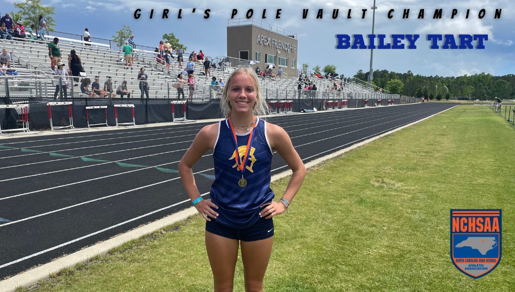 Girl’s Pole Vault Mideast Regional Champion: Bailey Tart from Northern Durham - 11’-0” @NCRunners <a href="/KnightsNHS/">Northern HS Athletics</a> 

Other Qualifiers:
Lena Richardson <a href="/panthercreek_xc/">Panther Creek XC/T&F</a> 
Chorley Truitt <a href="/G_L_XC_Track/">Green Level XC and Track & Field</a> 
Sarah Smith <a href="/apextrackxc/">Apex Track & XC</a>
