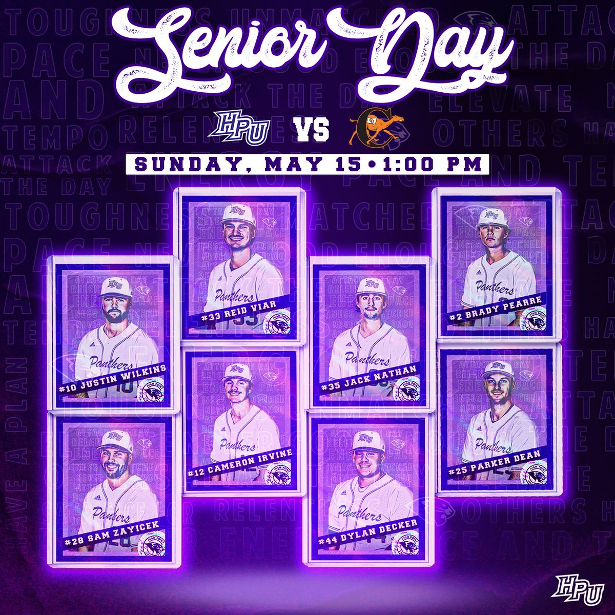 HighPointSports's tweet photo. Come catch our ‘2️⃣2️⃣ ⚾️ Seniors☝️last time tomorrow afternoon for our @BigSouthSports home finale❗️

🆚:@GoCamelsBSB 
⏰:1️⃣PM
📍:Willard Stadium
🎟:https://t.co/K3W0nzG4Xc

#GoHPU https://t.co/6WuOvWDdtq