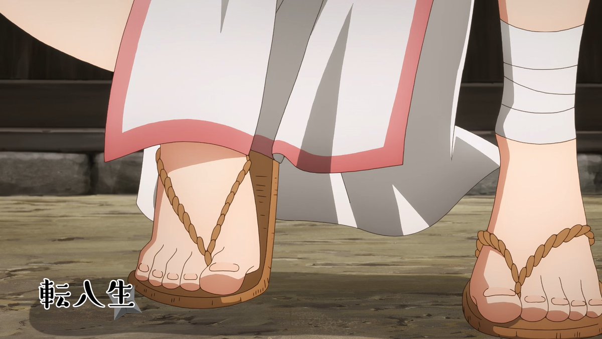 Chiyuki feet with sandals - Runway de Waratte by AnimeGirlsFeets