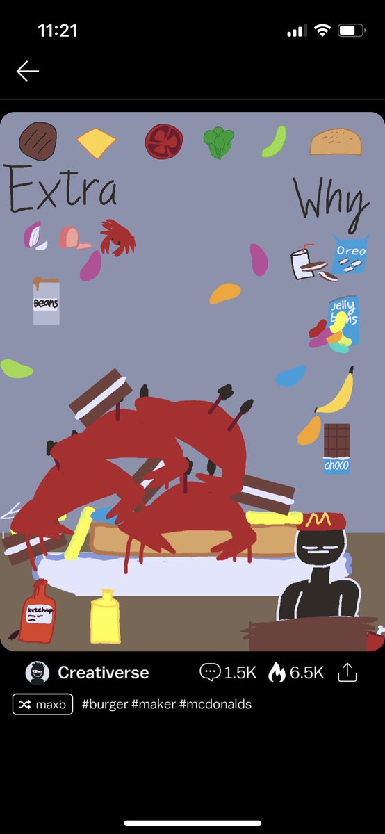 irondavy's tweet photo. As remixing picked up, we started seeing a whole range of different burger making games with increasingly baroque and bizarre topping selections. https://t.co/DYLUPHbgPu