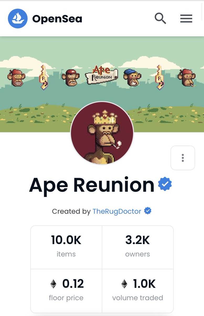 Pr0filename's tweet photo. Im glad I bought my @ApeReunion earlier today. Community and art… absolutely amazing @TheBrycei5Right @zaint_artworks @ChangeLamer @jar3d_eth @U4pvp @playmatejaylene https://t.co/Tv7zppfa6s