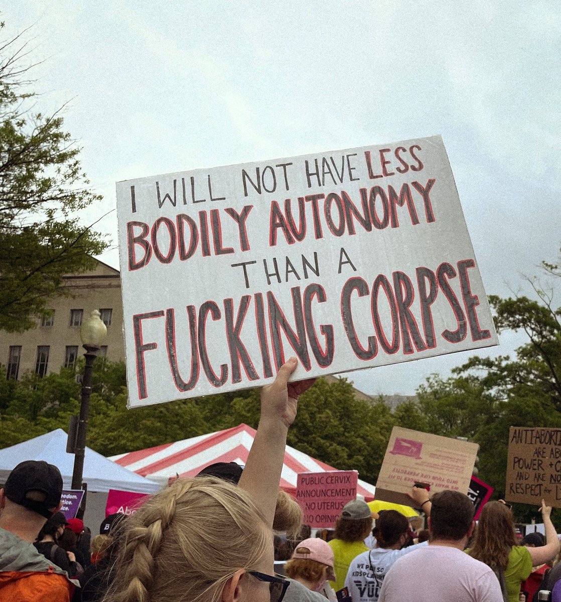 some signs from today’s march for abortion rights in DC
