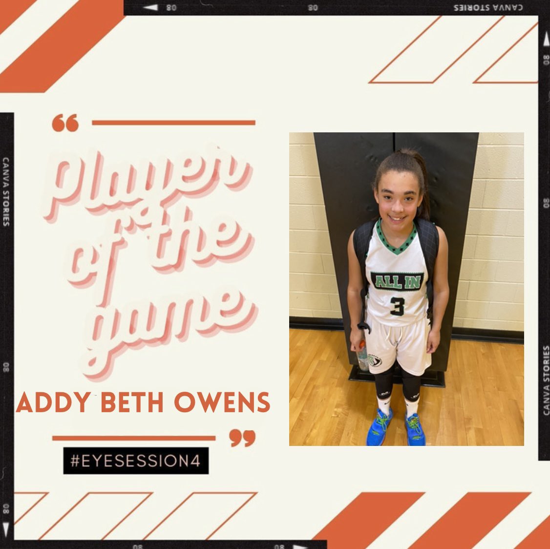 Addy Beth has been aggressive going towards the basket today. Going into contact when attacking the rim and her shooting well helped gain her team a nice win this afternoon.